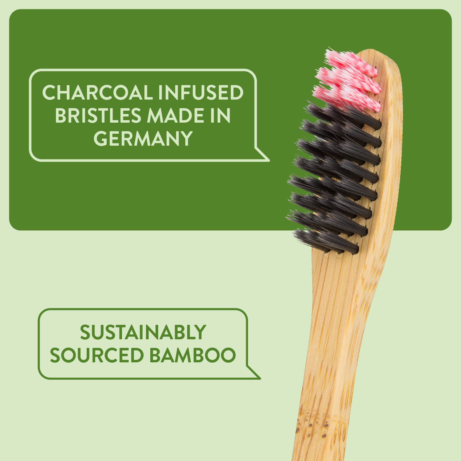 Lindo EcoGrip Bamboo Toothbrush - 2pcs/pk