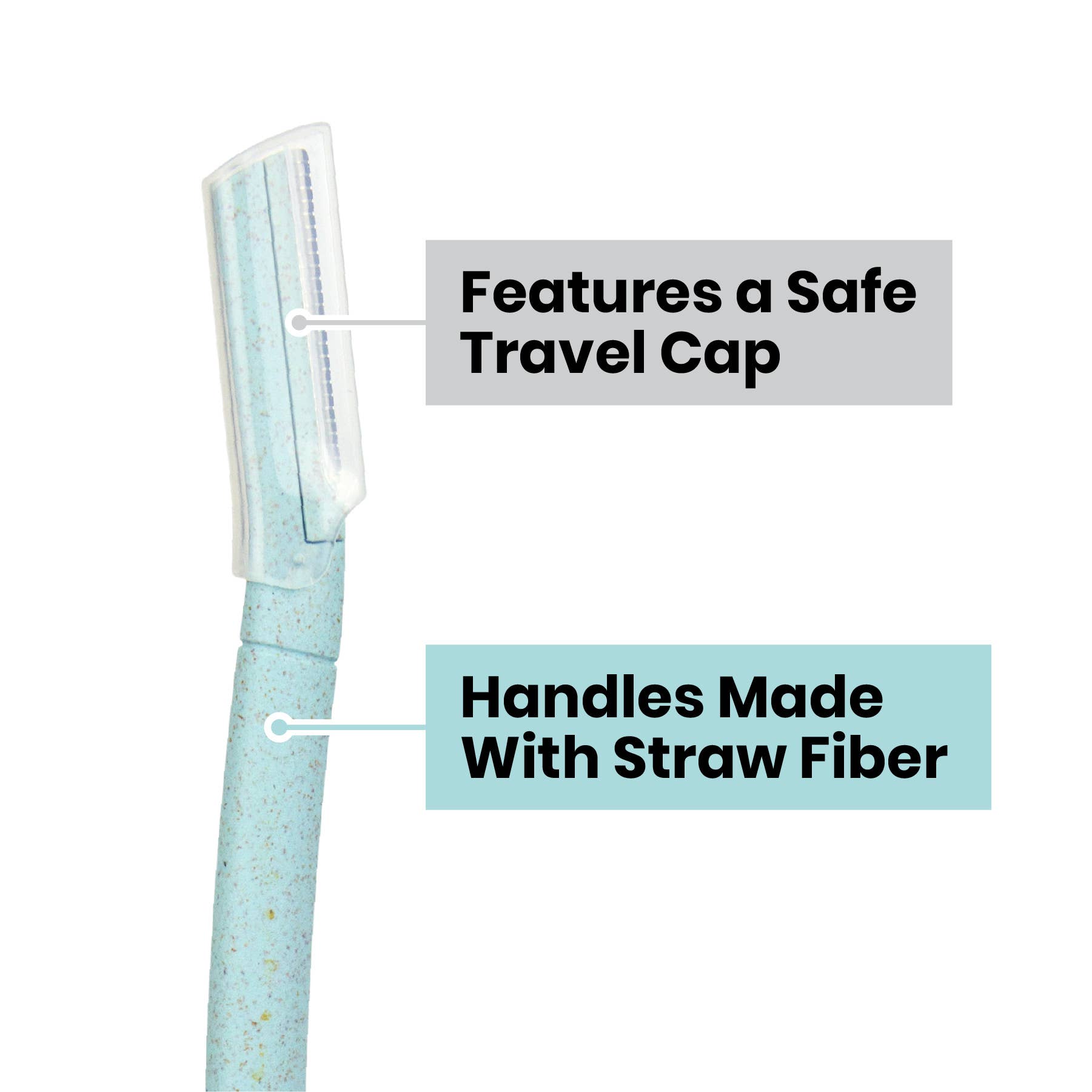 EcoPro Biodegradable Razor - For Face and Eyebrows - 6pcs/pk