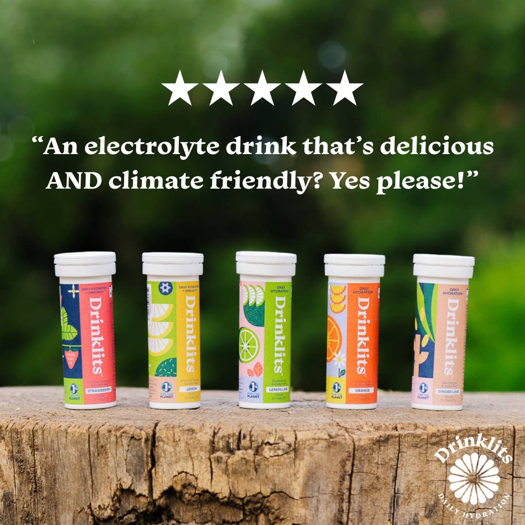 Hydration Tablets: Natural LEMON-LIME Electrolyte Tablets