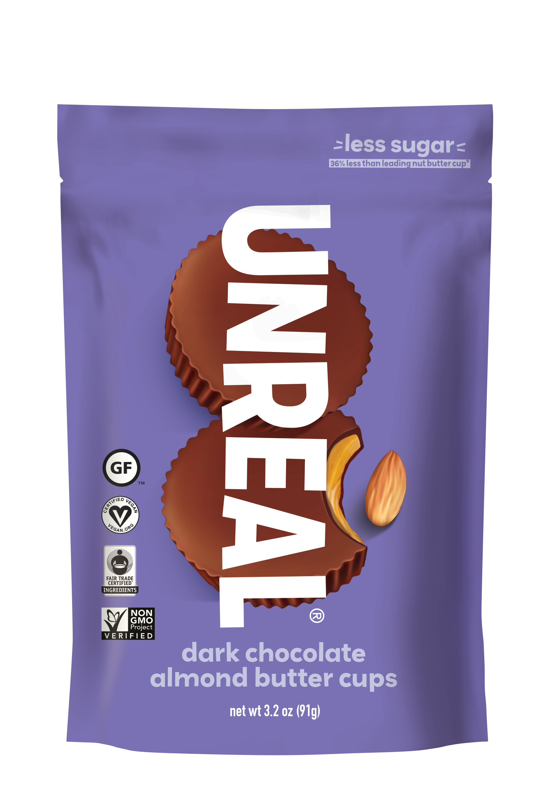 Dark Chocolate Almond Butter Cups - 6 Bag Case